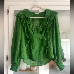 Maeve Laila Green Blouse 8 womens GUC